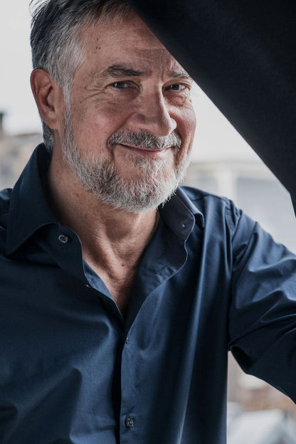 Donkerblauw overhemd